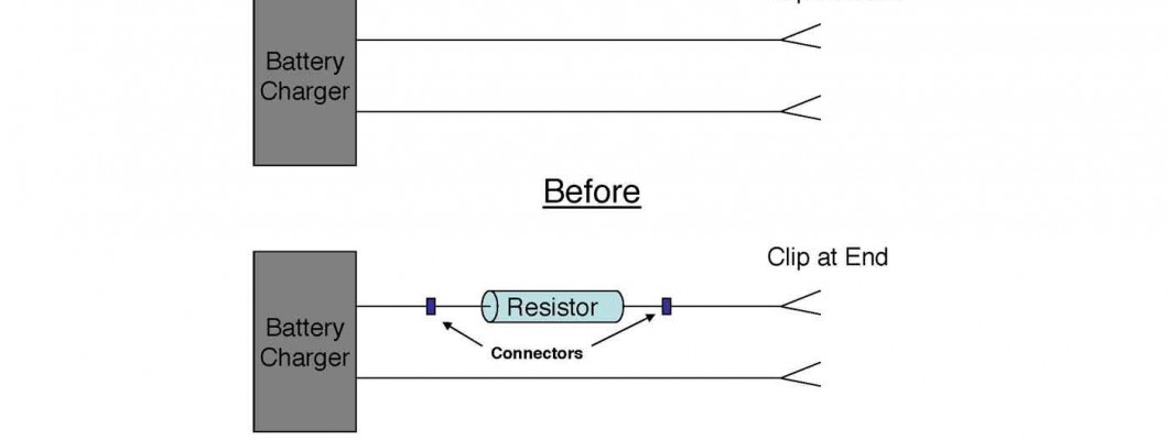 Wiring a resistor to a charger